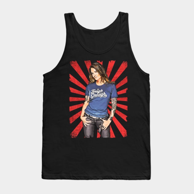 Lita Wrestling Vintage Fan Art Tank Top by Sakonipopart